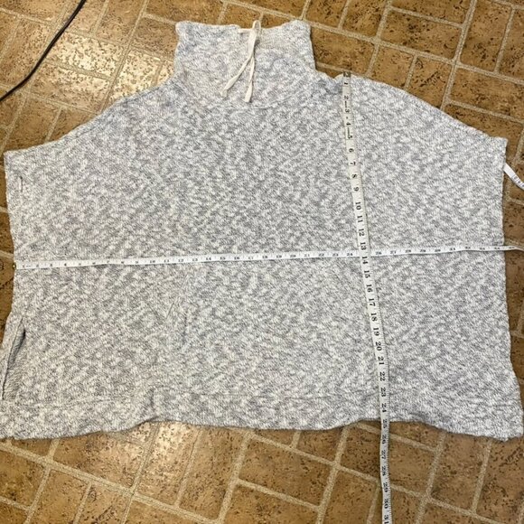 Lou & Grey Marled Knit Oversized Cowl Neck Poncho Sweater - Picture 10 of 10